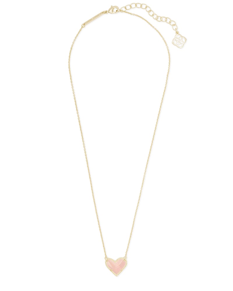Ari Heart Rose Quartz Pendant Necklace Nhu Avenue