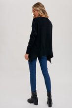 Load image into Gallery viewer, The Bella Throw Over Sweater in Black
