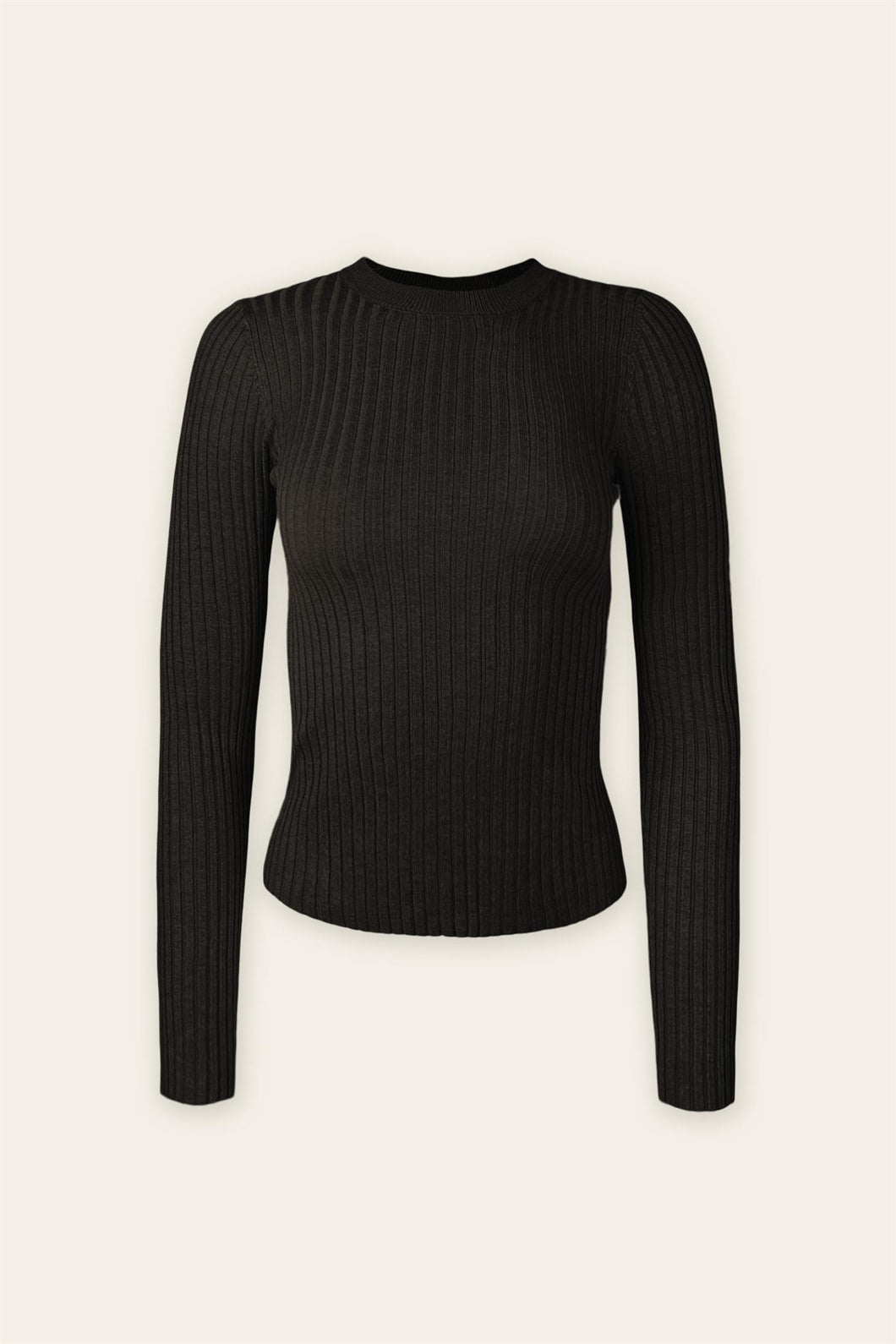 The Danny Back to Basic Ribbed Sweater in Black