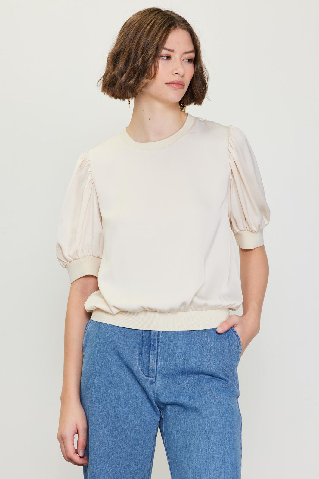 The Sabrina Bubble Sleeve Top