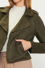 Load image into Gallery viewer, The Evelynn Faux Suede Moto Jacket
