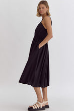 Load image into Gallery viewer, The Black Edith Side Tie Dress
