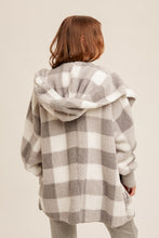 Load image into Gallery viewer, The Check Plaid Sherpa Cardigan
