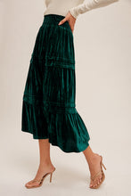 Load image into Gallery viewer, The Lily Velvet Midi Skirt
