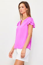 Load image into Gallery viewer, Pink Scout Double Ruffle Sleeve Layer Blouse
