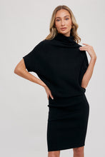 Load image into Gallery viewer, The Benny Slouch Neck Dolman Dress in Black
