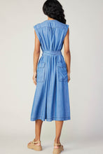 Load image into Gallery viewer, The Cora Chambray Tie Waist Dress
