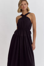 Load image into Gallery viewer, The Black Edith Side Tie Dress
