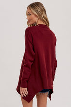 Load image into Gallery viewer, The Bella Throw Over Sweater in Burgundy
