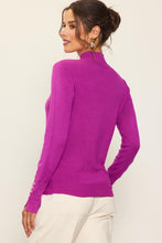 Load image into Gallery viewer, The Liza Button Sleeve Sweater in Magenta
