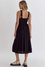 Load image into Gallery viewer, The Black Edith Side Tie Dress
