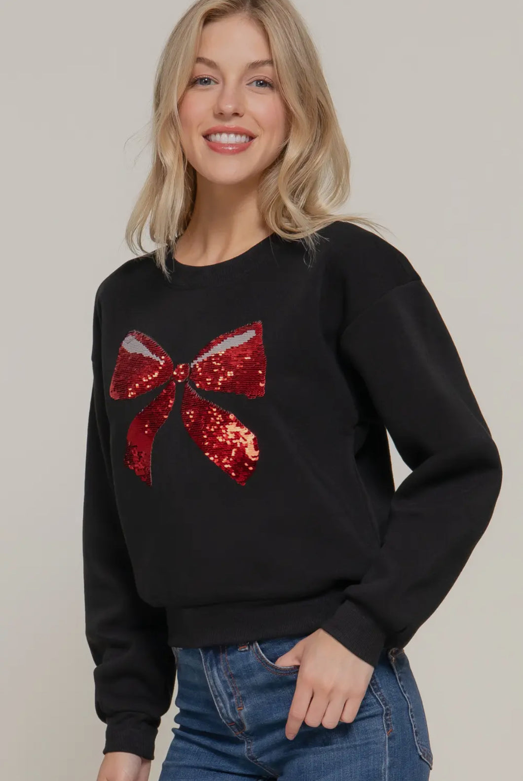 The Sequin Bow Sweatshirt