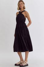 Load image into Gallery viewer, The Black Edith Side Tie Dress
