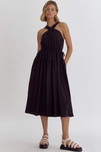 Load image into Gallery viewer, The Black Edith Side Tie Dress
