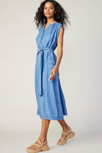 Load image into Gallery viewer, The Cora Chambray Tie Waist Dress
