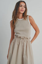 Load image into Gallery viewer, The Bella Contrast Nylon Dress in Taupe
