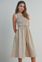 Load image into Gallery viewer, The Bella Contrast Nylon Dress in Taupe
