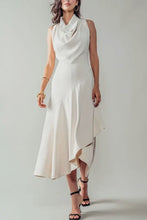 Load image into Gallery viewer, The Asymmetrical Drape Neck Dress
