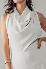 Load image into Gallery viewer, The Asymmetrical Drape Neck Dress
