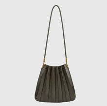Load image into Gallery viewer, Carrie Medium Pleated Shoulder Bag in Olive
