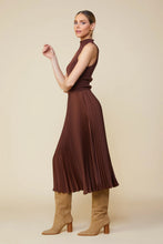 Load image into Gallery viewer, Dylan Mixed Media Pleated Skirt Dress
