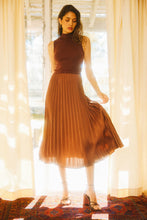 Load image into Gallery viewer, Dylan Mixed Media Pleated Skirt Dress
