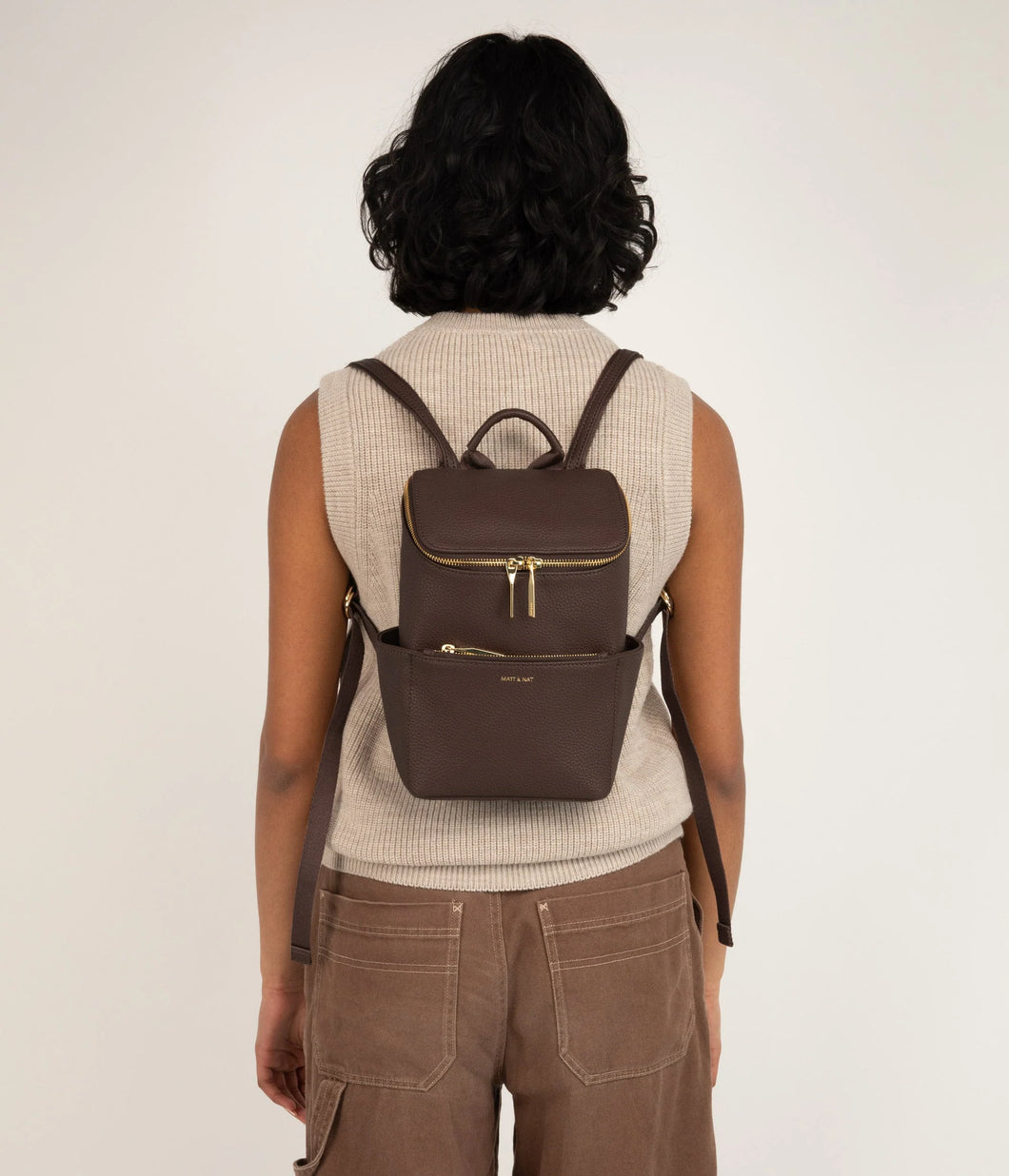 BRAVE SMALL PURITY BACKPACK IN TRUFFLE