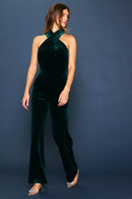 Load image into Gallery viewer, The Dreamy Velvet Halter Jumpsuit
