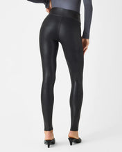 Load image into Gallery viewer, SPANX Black Faux Leather Leggings
