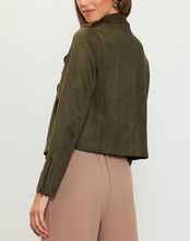 Load image into Gallery viewer, The Evelynn Faux Suede Moto Jacket
