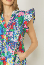 Load image into Gallery viewer, Lillian Floral Print Ruffle Sleeve Dress
