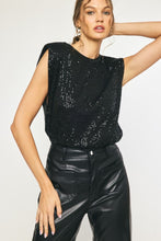 Load image into Gallery viewer, The Sylvia Sequin Sleeveless Blouse
