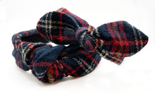 Load image into Gallery viewer, Little Girls Navy/Red Knotted Headband
