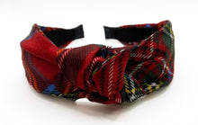 Load image into Gallery viewer, Women&#39;s Small Tartan Plaid Knotted Headband
