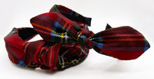 Load image into Gallery viewer, Little Girls Small Tartan Plaid Knotted Headband
