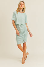 Load image into Gallery viewer, Side Cinched Knit Dress in Mint
