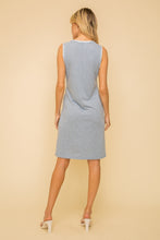 Load image into Gallery viewer, Knit Stripe Detail Ruched Midi Dress

