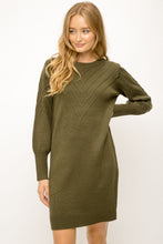 Load image into Gallery viewer, Ottoman Stitch Detail Sweater Dress
