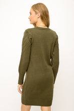 Load image into Gallery viewer, Ottoman Stitch Detail Sweater Dress

