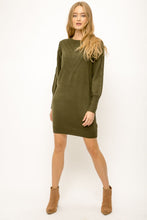 Load image into Gallery viewer, Ottoman Stitch Detail Sweater Dress

