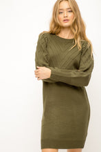 Load image into Gallery viewer, Ottoman Stitch Detail Sweater Dress

