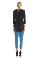 Load image into Gallery viewer, Black Knit Top w/Hi-Lo Hem
