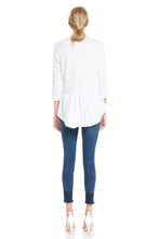 Load image into Gallery viewer, White Knit Top w/Hi-Lo Hem
