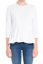 Load image into Gallery viewer, White Knit Top w/Hi-Lo Hem
