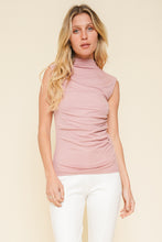 Load image into Gallery viewer, Side Ruched Rib Knit Top in Blush
