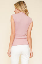 Load image into Gallery viewer, Side Ruched Rib Knit Top in Blush
