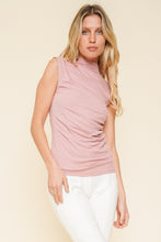 Load image into Gallery viewer, Side Ruched Rib Knit Top in Blush
