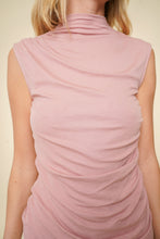 Load image into Gallery viewer, Side Ruched Rib Knit Top in Blush
