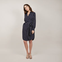 Load image into Gallery viewer, Amy Stripe Wrap Dress
