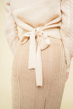Load image into Gallery viewer, Cable Knit Sweater with Back Tie
